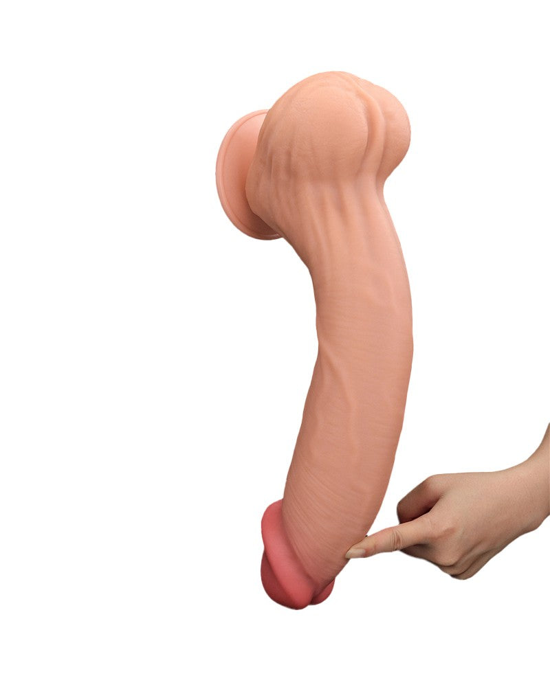 14: LoveToy - Sliding Skin Dildo 36 cm - Nude