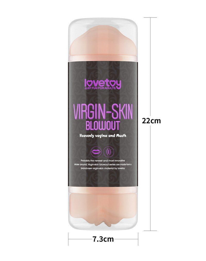 2: LoveToy - Virgin-Skin Blowout Double Side Stroker - Vagina and Mouth