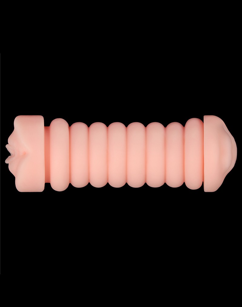 3: LoveToy - Virgin-Skin Blowout Double Side Stroker - Vagina and Mouth