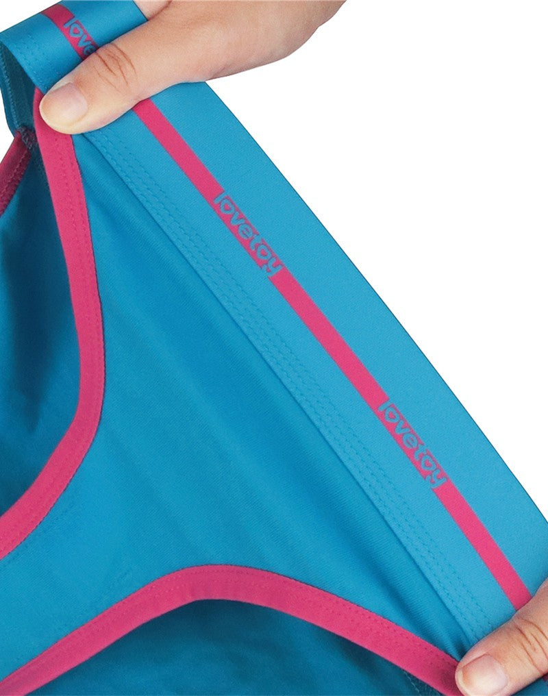 8: LoveToy - Wet - Gedruckte vibrierende sexy Höschen - Blau