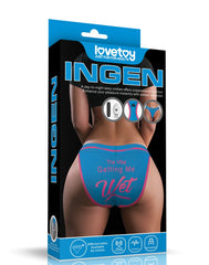 LoveToy - Wet - Gedruckte vibrierende sexy Höschen - Blau