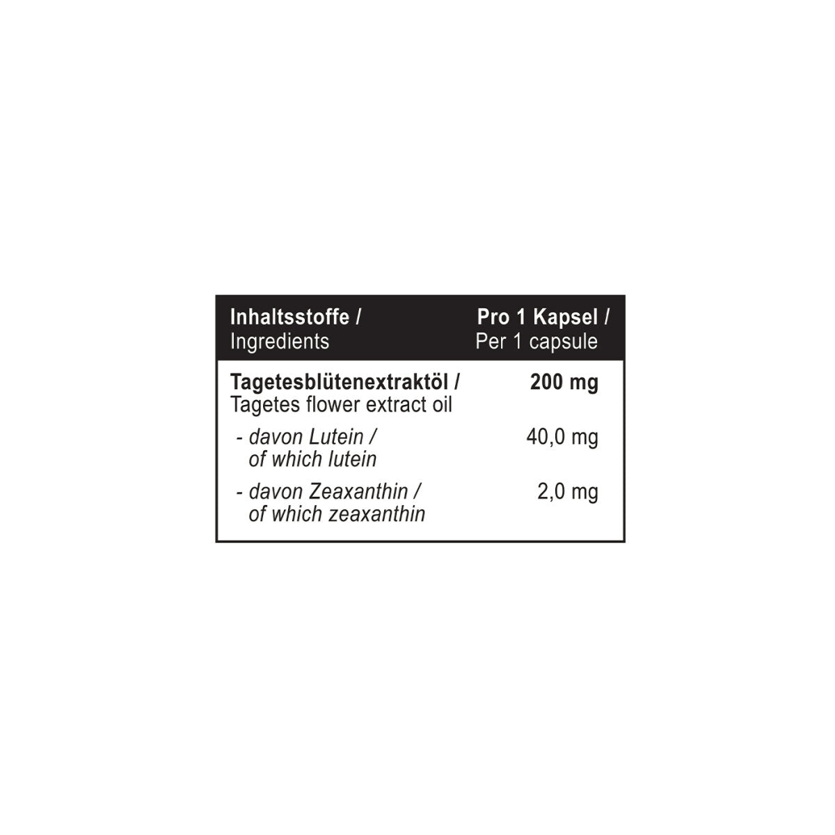 Lutein 40 mg + Zeaxanthin 120 Softgels