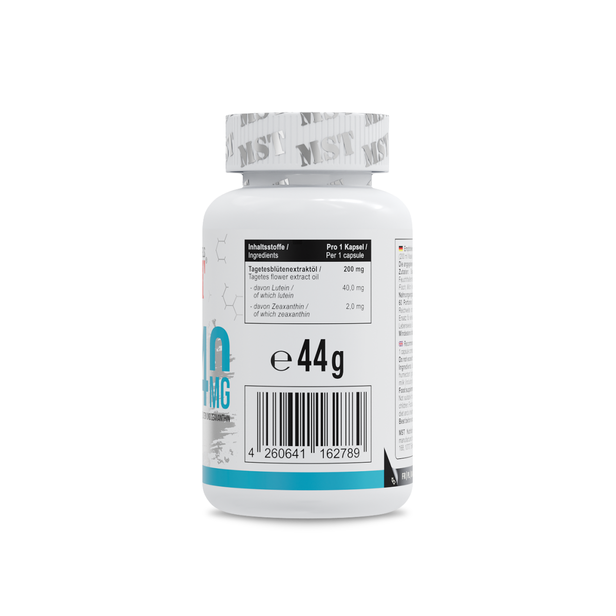 Lutein 40mg + zeaxanthin 60 softgels