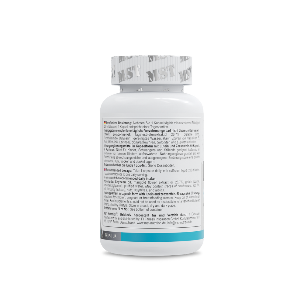 Lutein 40mg + zeaxanthin 60 softgels