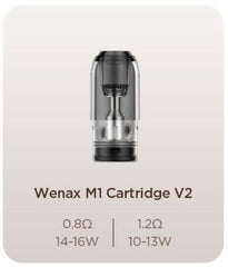 4 x GeekVape Wenax M1 Cartridge V2, 2ml