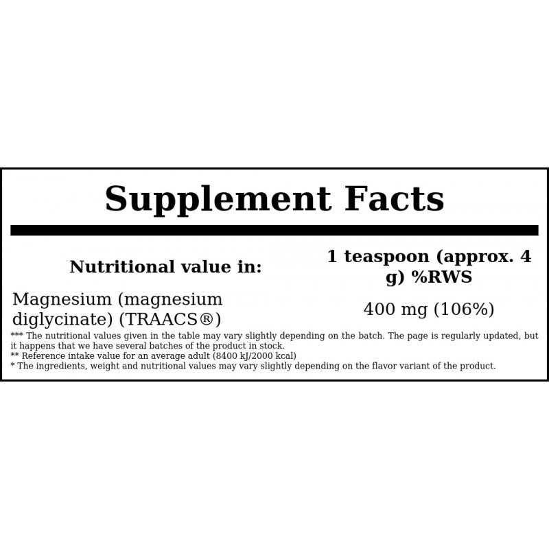 Magnesium Bisglycinate Powder - 227g x12