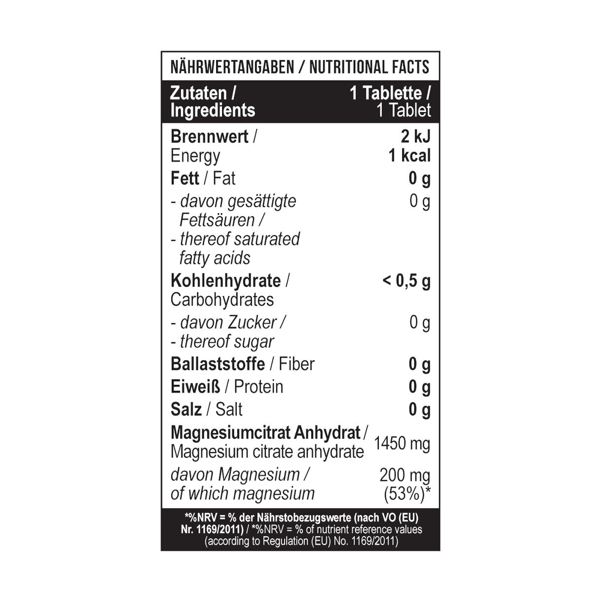 Magnesium Citrat 200 mg 180 Tabletten