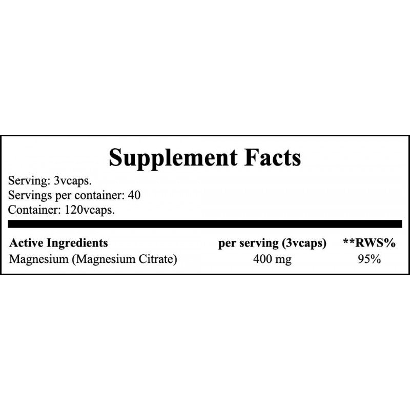 Magnesium Citrate - 120vcaps x12