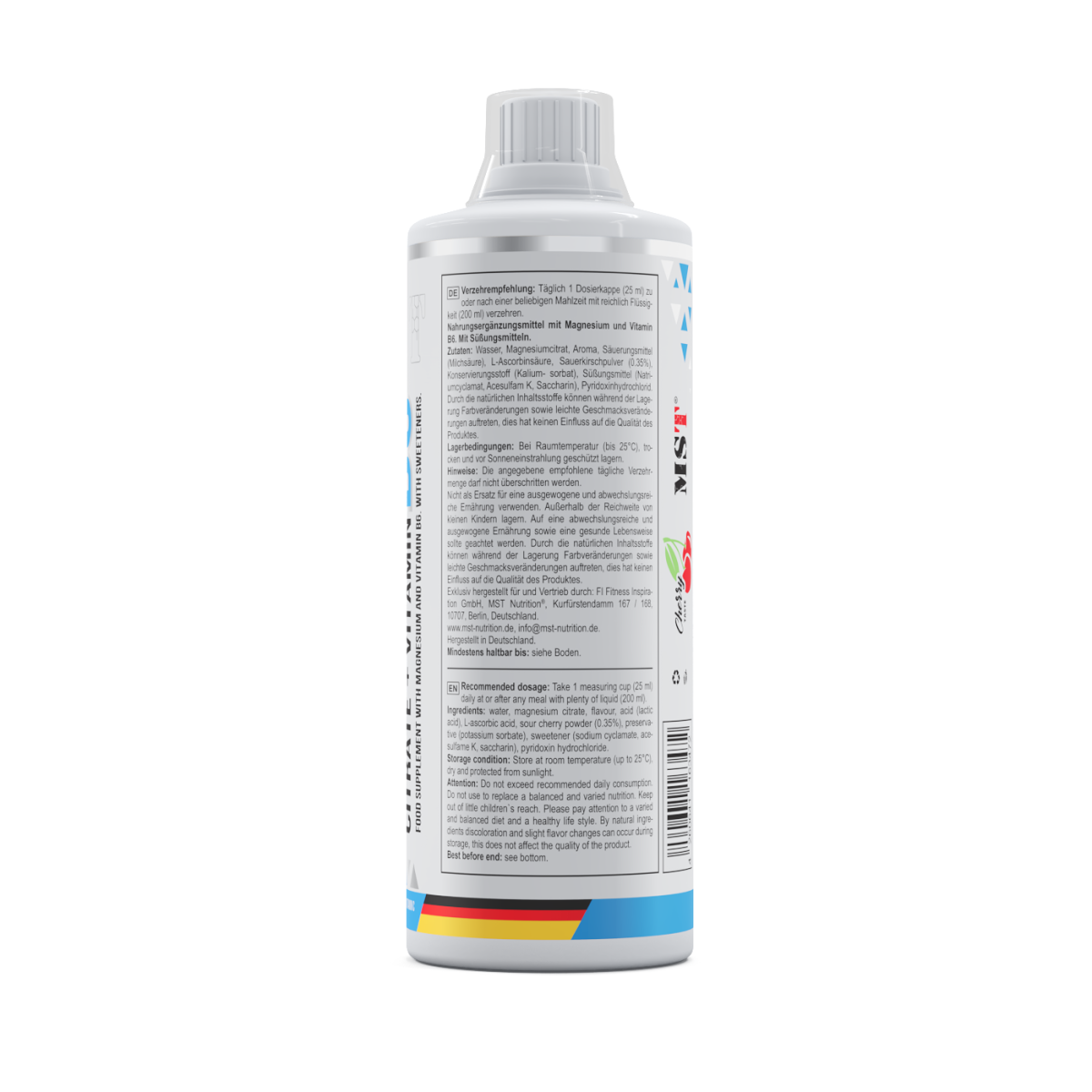 Magnesium citrate + Vitamin B6 1000 ml Cherry
