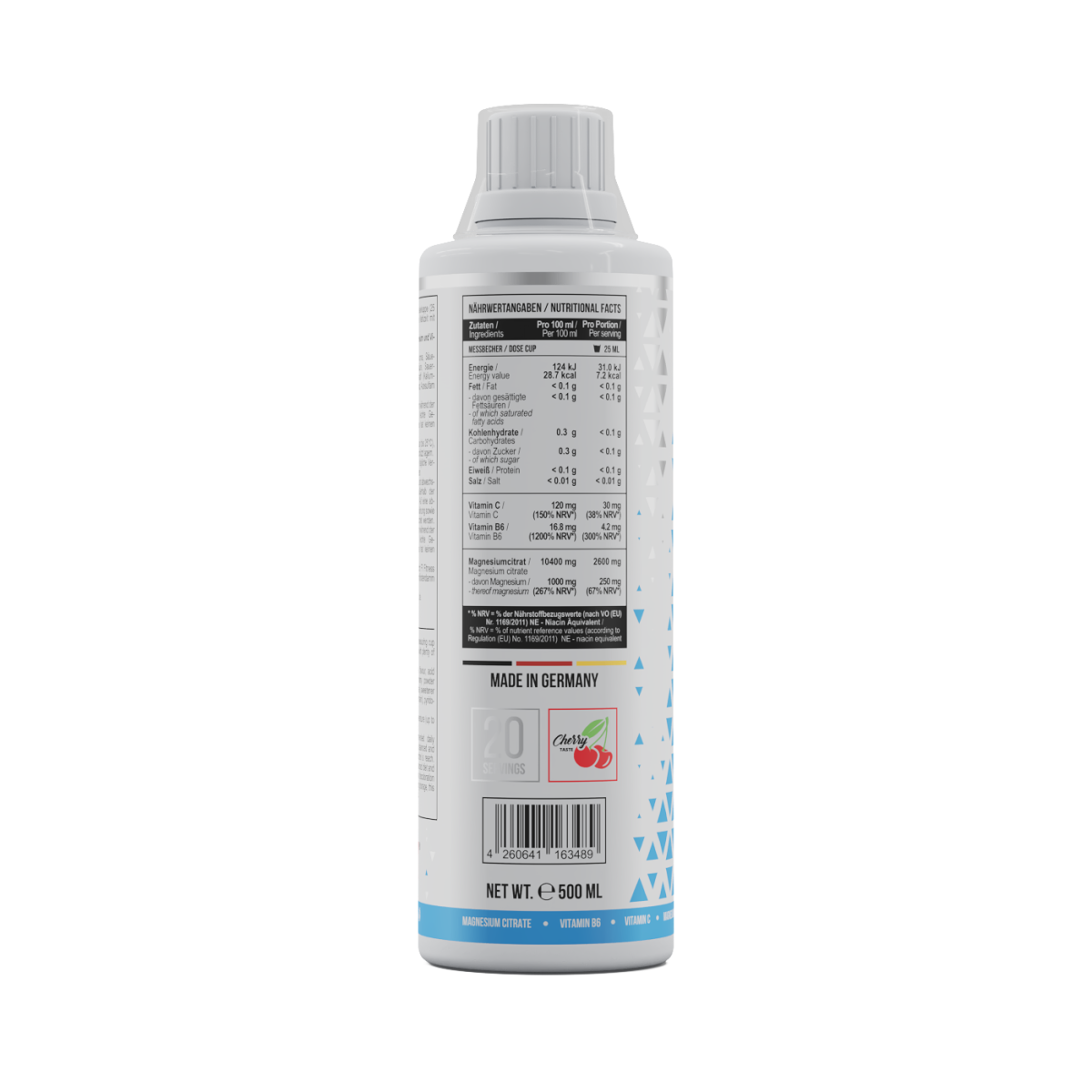 Magnesium citrate + Vitamin B6 500 ml Cherry