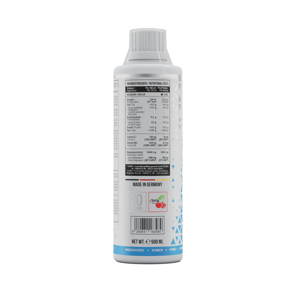 Magnesium citrate + Vitamin B6 500 ml Cherry