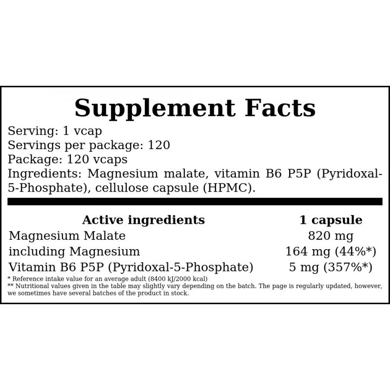 Magnesium Malate - 120vcaps.