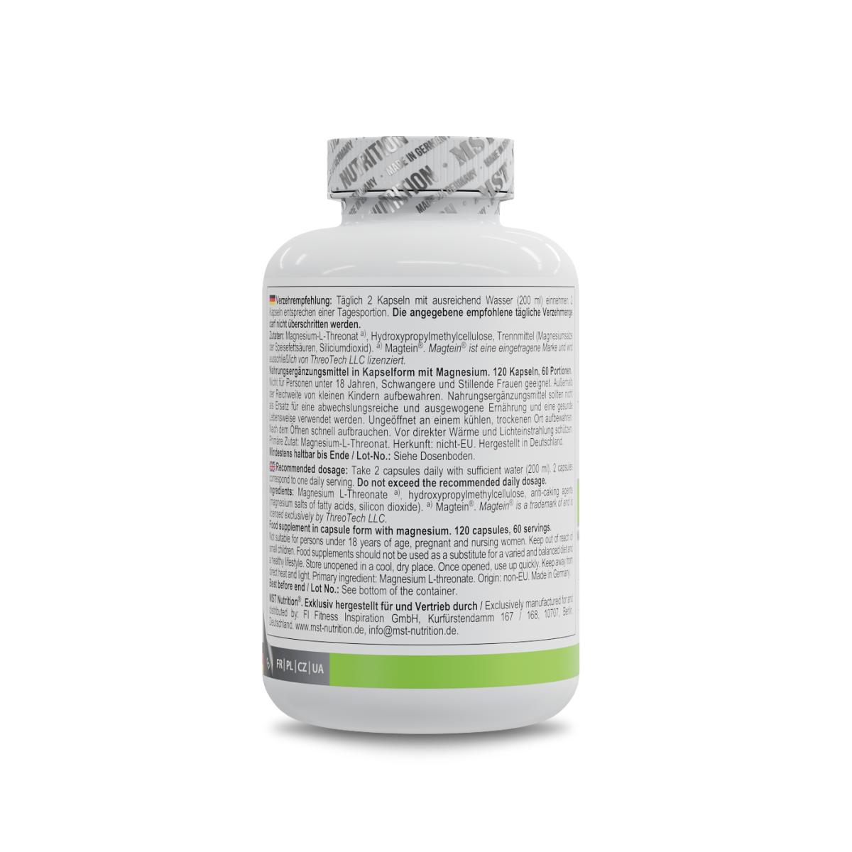 Magtein® Magnesium L-Threonate 1000 mg 120 Kapseln