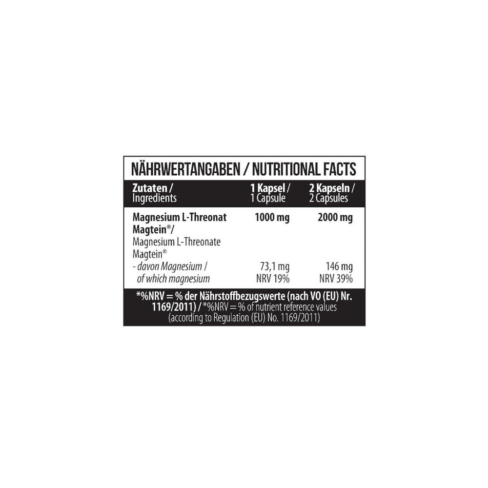 Magtein® Magnesium L-Threonate 1000 mg 60 Kapseln