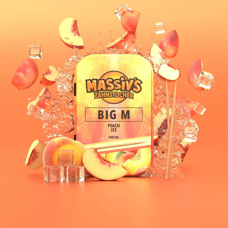 Massivs Zahnstocher mit Geschmack - BIG M - Peach Ice