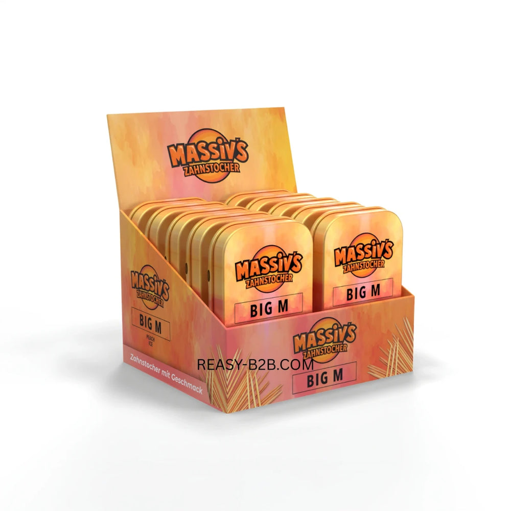 Massivs Zahnstocher mit Geschmack - BIG M - Peach Ice
