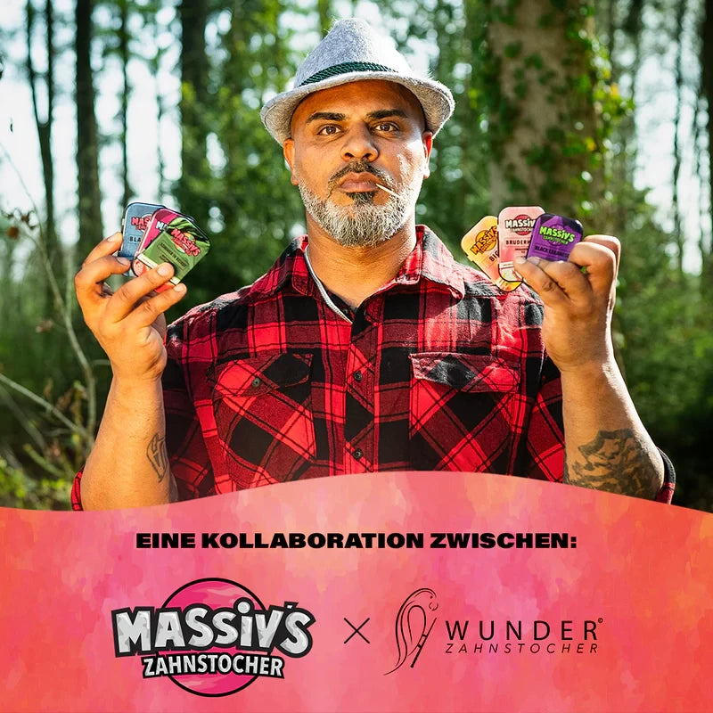 Massivs Zahnstocher mit Geschmack - SOMMER - Watermelon Raspberry Ice