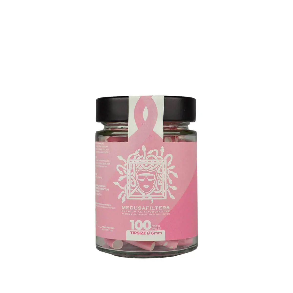 Medusa Rosé - Aktivkohlefilter, Glas - 100Stk.