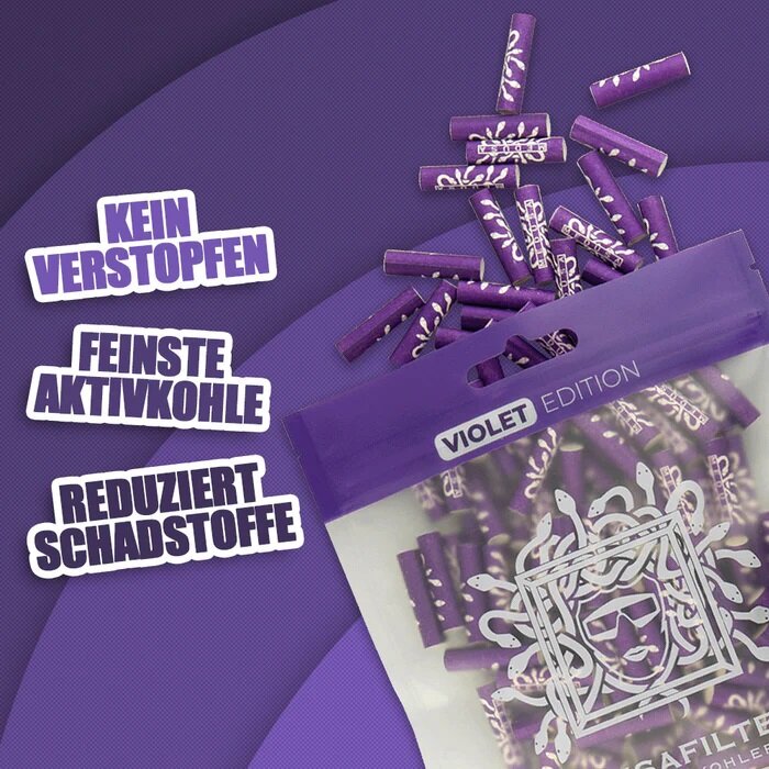 MedusaFilters - 100er Pack - VIOLET