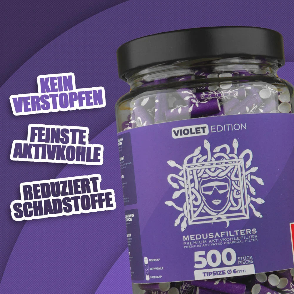 MedusaFilters - 500er Glas - VIOLET