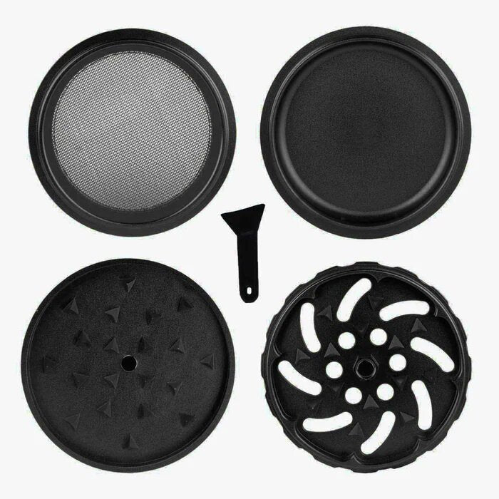 MedusaFilters - Keramik Spike Grinder - Black - 64mm - 4 Part