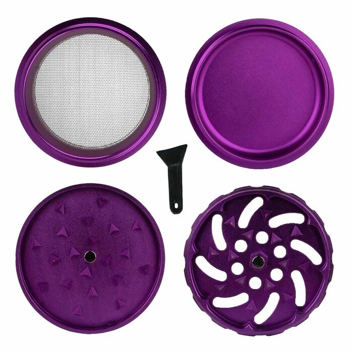 MedusaFilters - Keramik Spike Grinder - Violet - 64mm - 4 Part