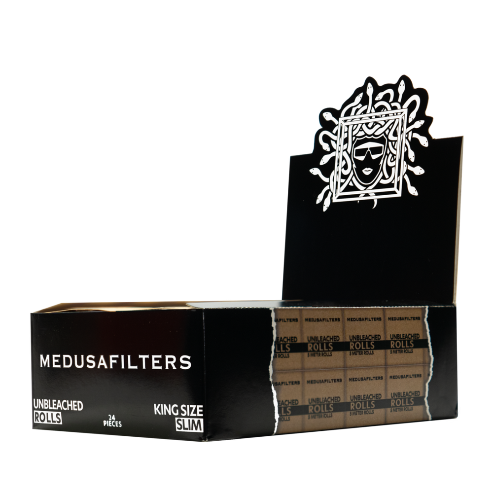MedusaFilters - Medusa Rolls - King Size Slim - 5 Meter - unbleached - Display - 24 Stück
