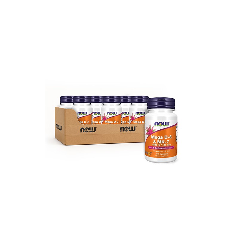 Mega D3 4000IU & K2 MK-7 180mcg - 60caps. x12