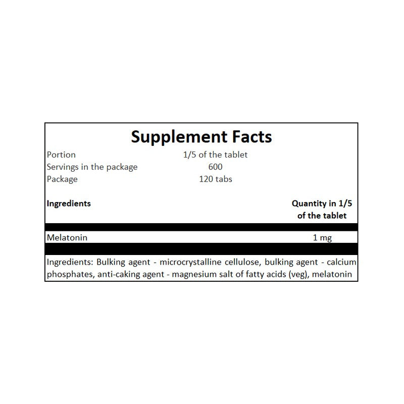 Melatonin 5mg - 120tabs.