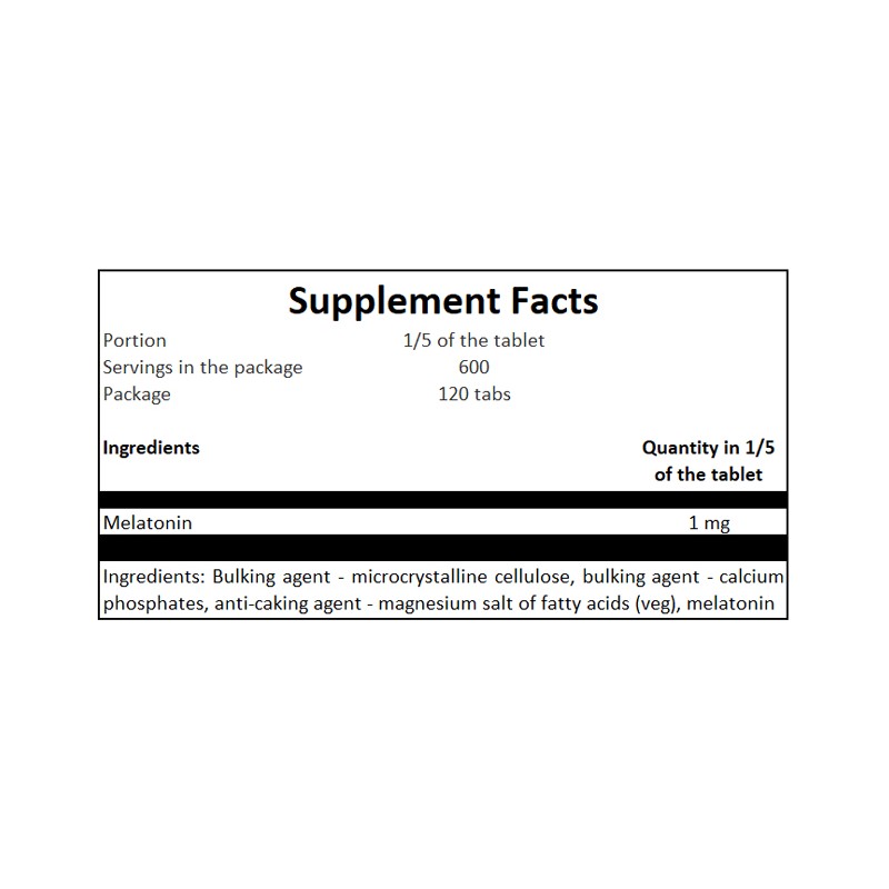 Melatonin 5mg - 120tabs.