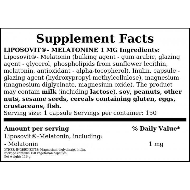 Melatonin Liposovit - 150vcaps.