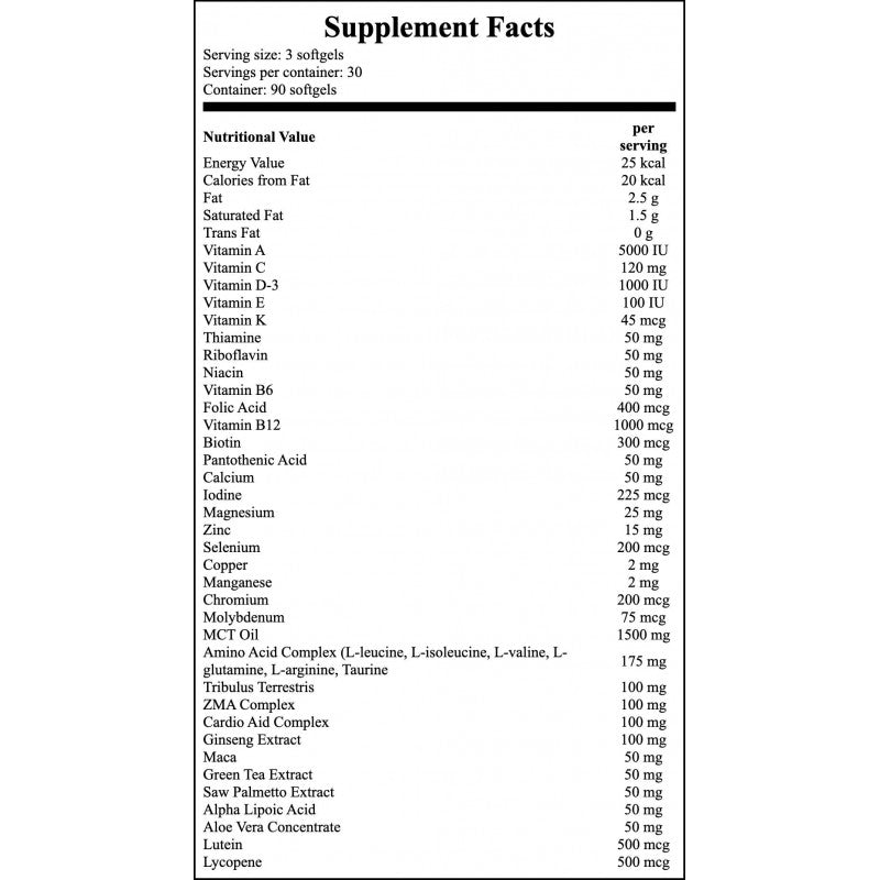 Men’s Extreme Sports Multivitamin - 90sofgels