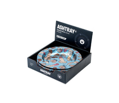 Metal Ashtray - 135mm - Dick Pattern metallic - Display - 6 Stück