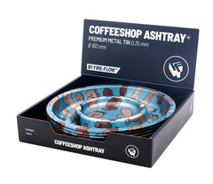 Metal Coffeeshop Ashtray - 160mm - Dick Pattern