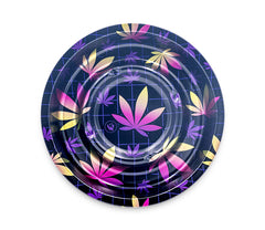 Metal Coffeeshop Ashtray - 160mm - Leaves #37