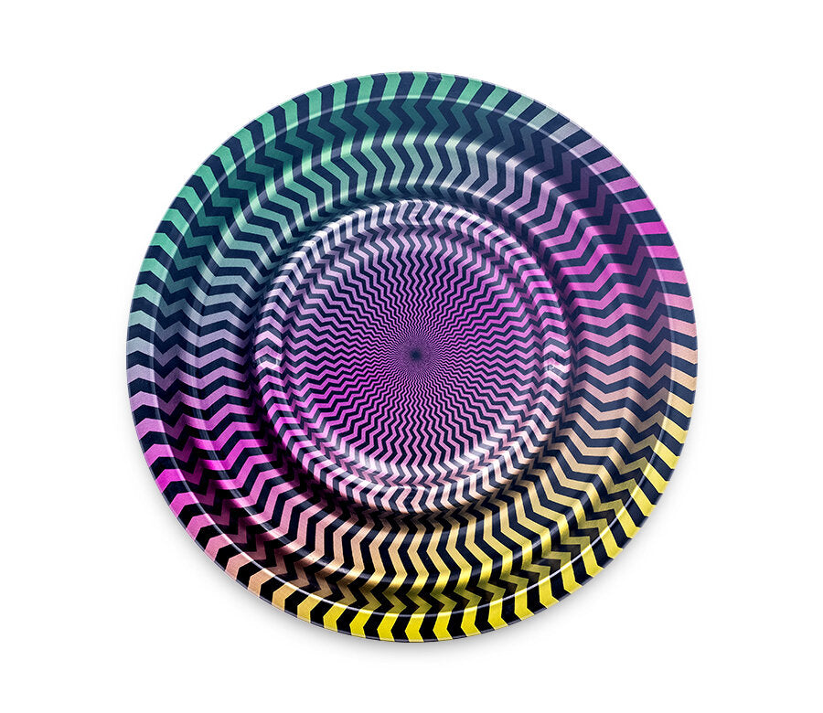 Metal Coffeeshop Ashtray - 160mm - Trippy #2