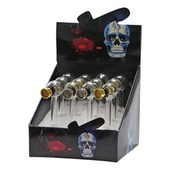 Purpfeife Gold/Chrom, Glas - 12 Stk