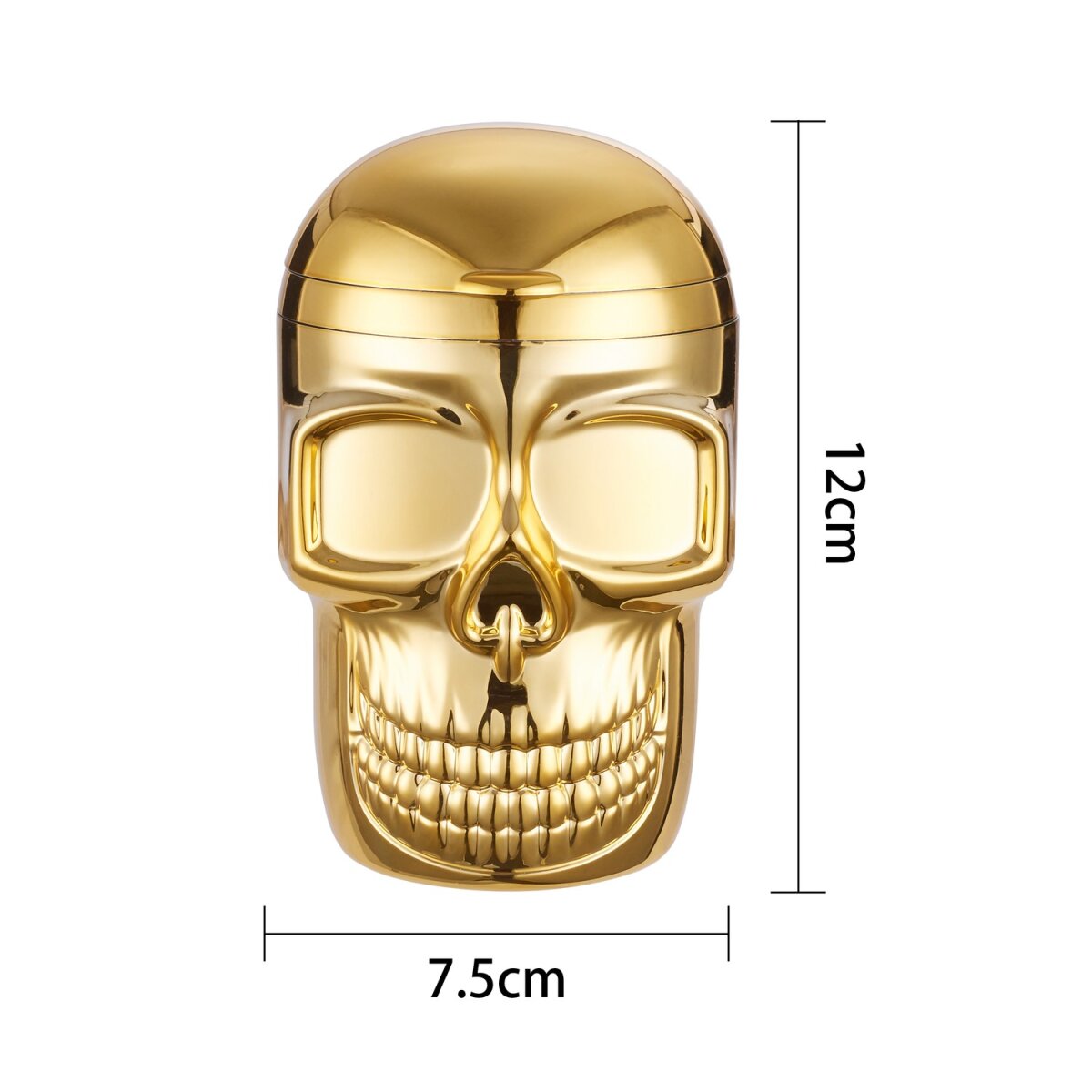 Metallic Skull Auto Aschenbecher mit LED Beleuchtung - Display - 6 Stück