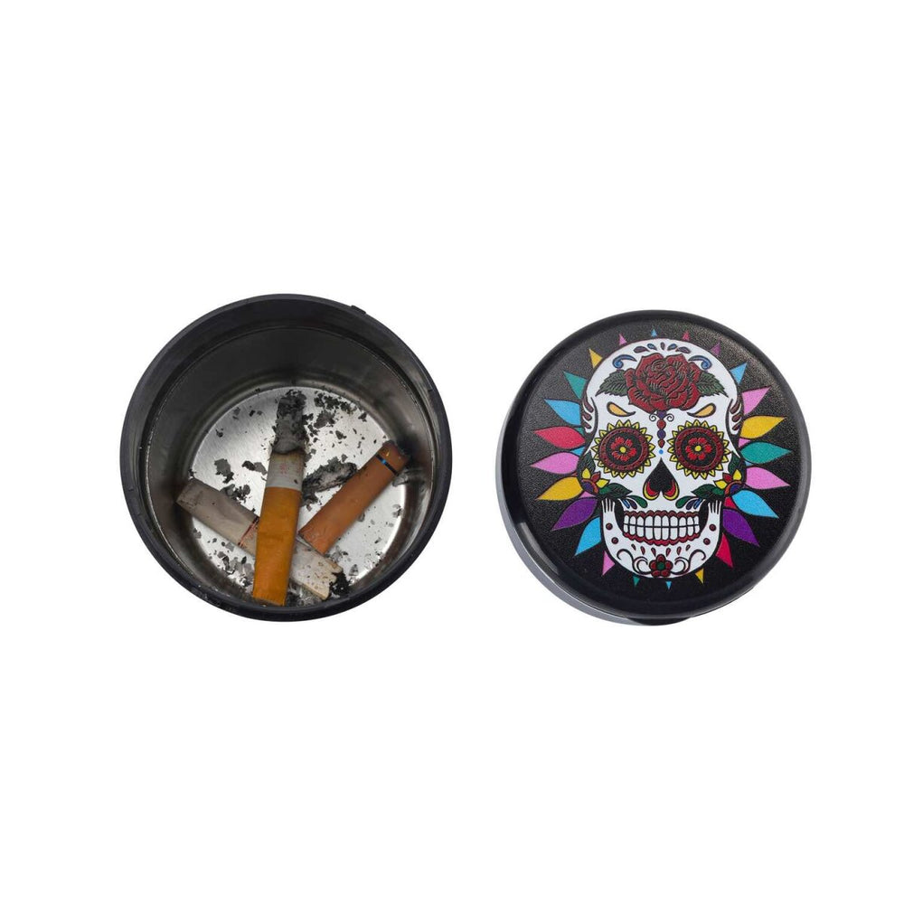 Mexican Skull Auto Aschenbecher mit LED Beleuchtung - Display - 6 Stück