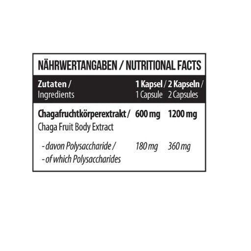 MST - Chaga Mushroom 1200mg 60 Kapseln