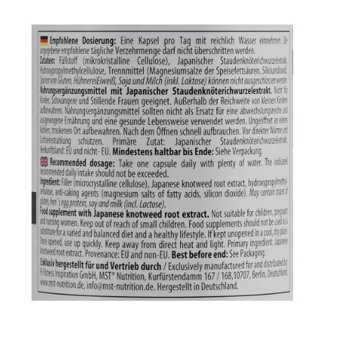 MST - Resveratrol 150mg 60 Kapseln