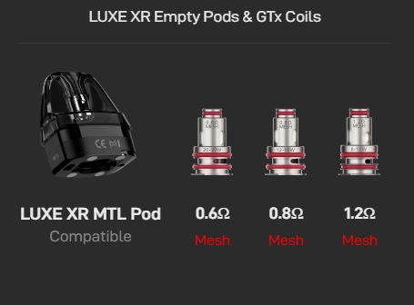 2 x Vaporesso Luxe XR Empty Pod 5ml