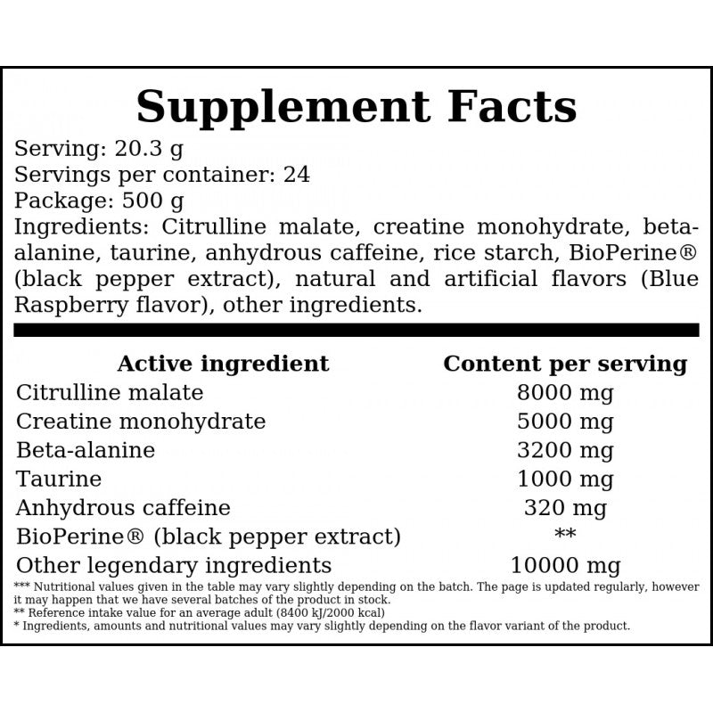 Mutant ALL-IN - 500g - Blue Raspberry