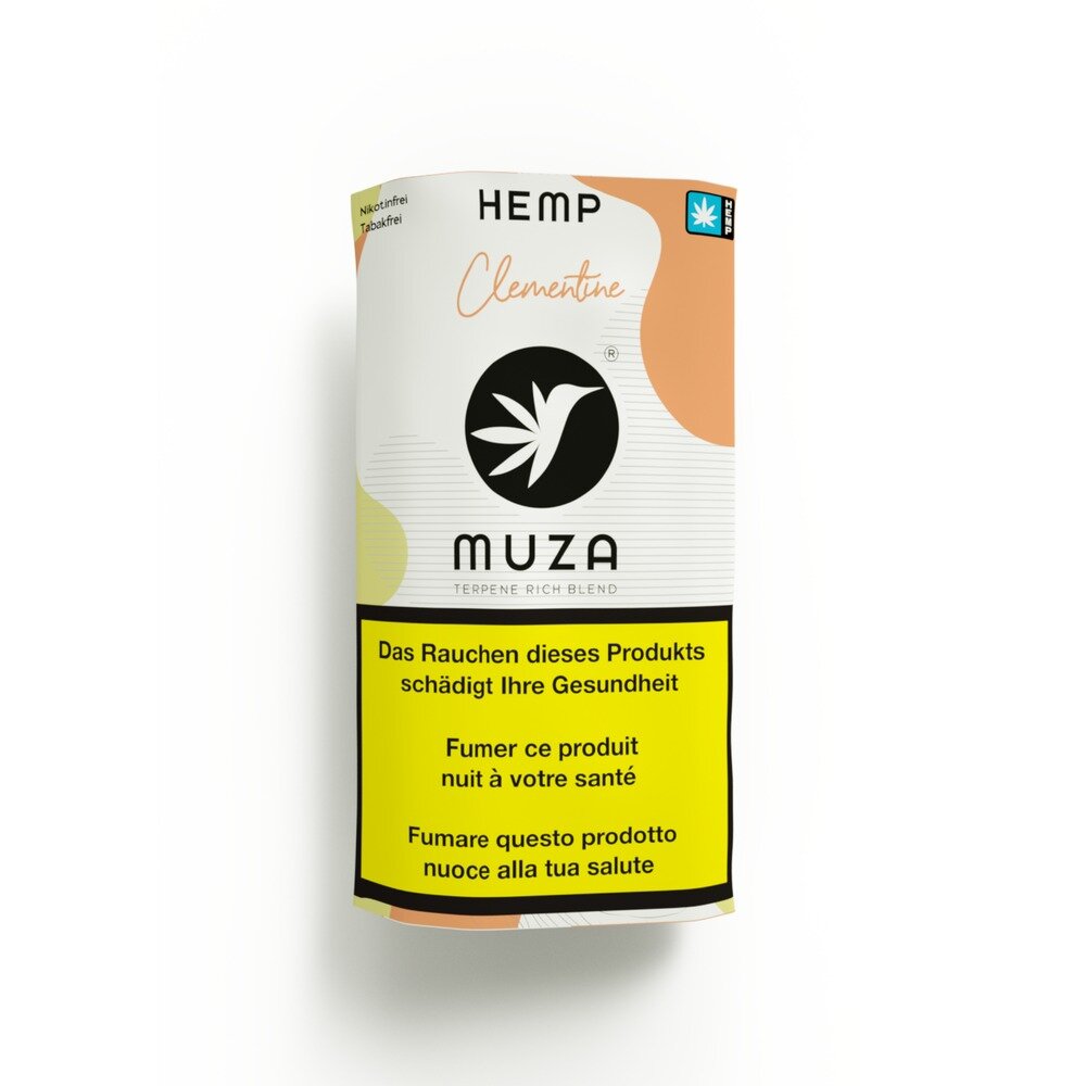 MUZA - HEMP Clementine - Nikotinfreier Tabakersatz - 1 Stück