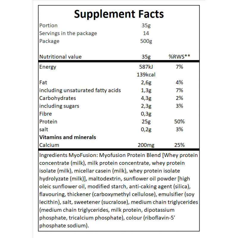 Myofusion Advanced EU - 500g - Banana x20