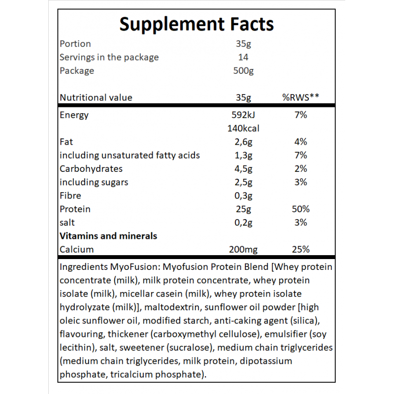 Myofusion Advanced EU - 500g - Vanilla