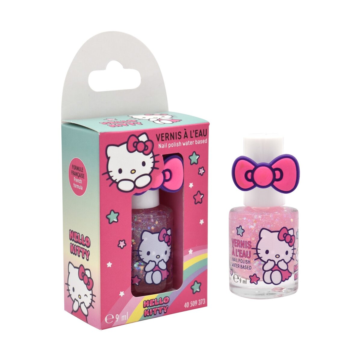 Nagellack wasserbasiert - Hello Kitty - mit Ring - 9ml - 1 Stück