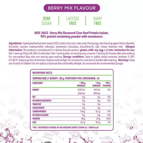 Nanosupps Protein Water Clear Beef Protein Isolate 1800g
