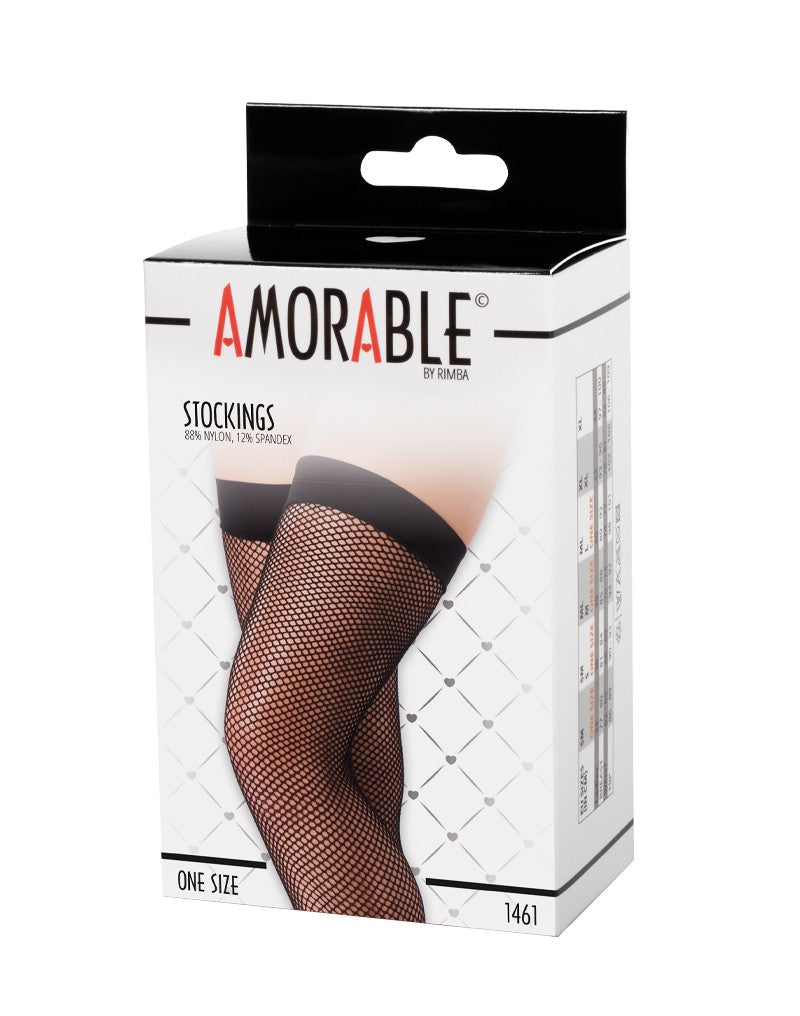 2: Amorable by Rimba - Netzstrümpfe - One Size - Schwarz