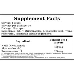 NMN with Resveratrol - 30vcaps.